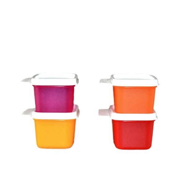 Tupperware Keep Tab Plastic Container Set, 160ml, Set of 4, Multicolour