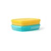 Tupperware Slim Divided Lunch Container (Set of 2), Yellow & Blue