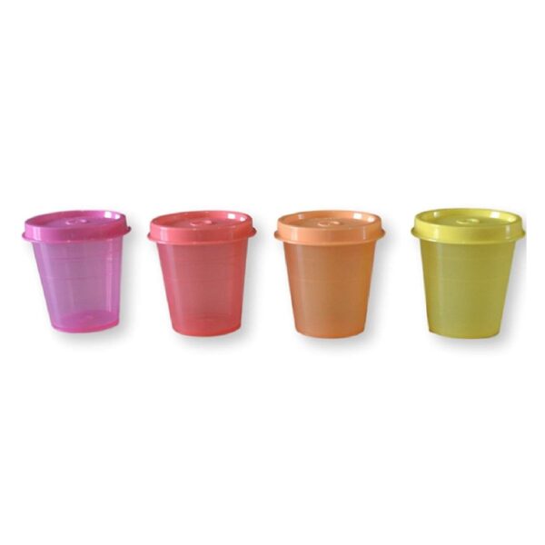 Tupperware Midgets Plastic Container Set, 55ml, Set of 4, Multicolour