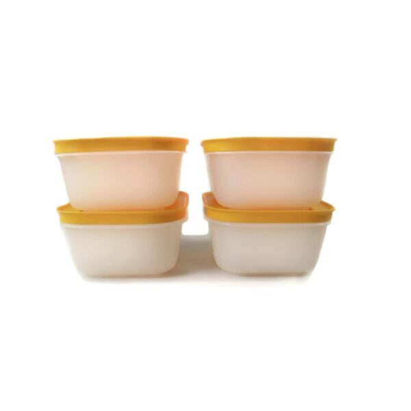 Tupperware Freezer Mates Small Low 450 ml white orange (4)