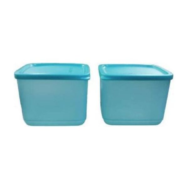 Tupperware Cubix Large Plastic Fridge Container 1000 ml Pack of 2 (Blue)