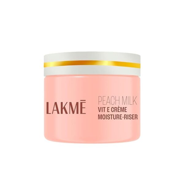 Lakme Peach Milk Soft Crème Light Moisturizer for Face 300 g, Daily Lightweight Face Lotion with Vitamin E for Soft Skin- Non Sticky 24h Moisture