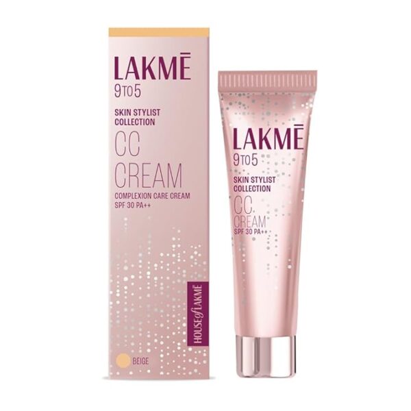 LAKMÉ CC Cream with SPF30 PA++ - Beige |Enriched with 3% Niacinamide | Conceals Dark Spots| Brightens Skin |Lightweight Moisturizer + Foundation |30 g