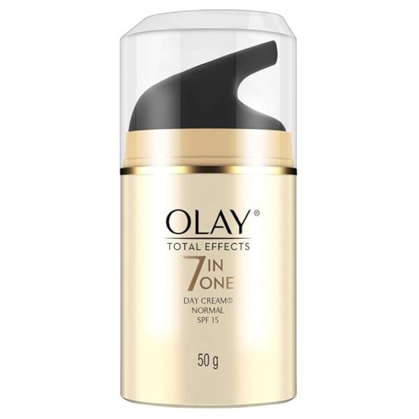 Olay Total Effects Day Cream with SPF 15 | Fights 7 Signs of Ageing | With Niacinamide and Green Tea Extracts | Normal, Oily, Dry, Combination Skin | 50g