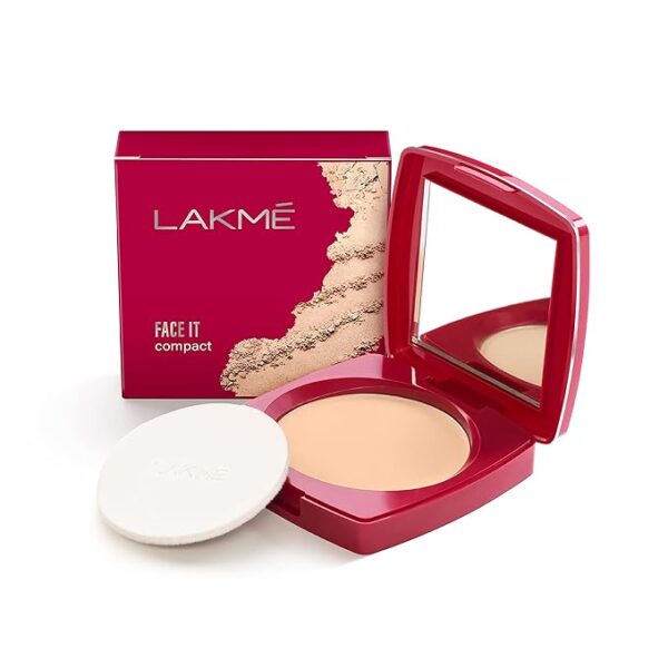 LAKMÉ Forever Matte Compact, Smooth Finish For Normal Skin , Lasts For 12 Hrs, Even Toned Look, Marble, 9G, Ivory