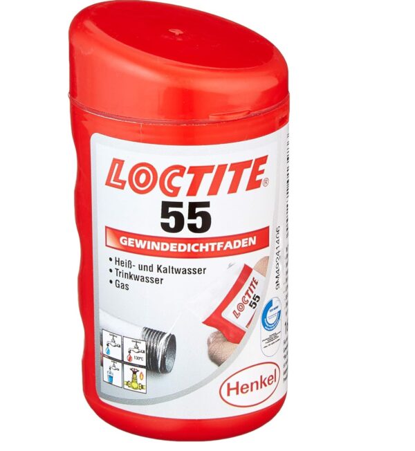 Loctite 55 Pipe Sealing Thread Cord for Water and Gas Leak Fix - Size 150m