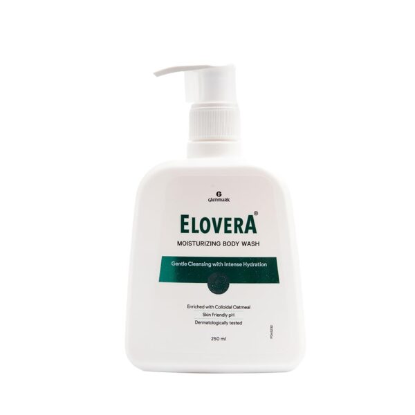 Elovera Body Wash Glenmark 250Ml, Enriched With Aloe Vera & Vitamin E, Intense Moisturising Formula